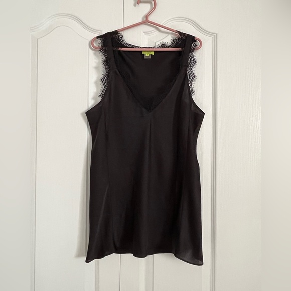 Stella and Dot black lace camisole style tank - Picture 1 of 5